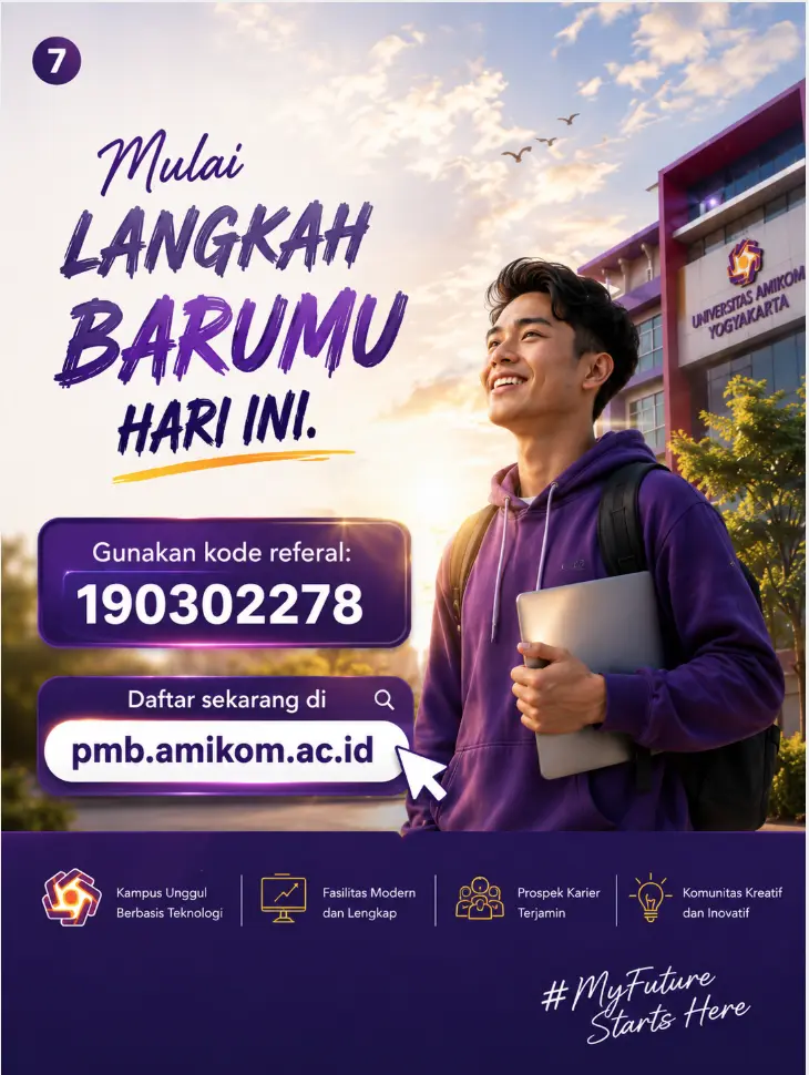 Beasiswa Relasi Akademik Amikom dengan Kode Referral 190302278