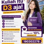 Kuliah di Prodi Manajemen Informatika Potongan UKT 10% Sampai Semester 5 dengan kode Referral PMB 190302278