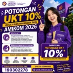 Potongan UKT 10% untuk Calon Mahasiswa Baru Amikom 2026 Gunakan Kode Referral PMB Amikom 190302278